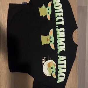 Disney Black Shirt with Green and Tan Graphic